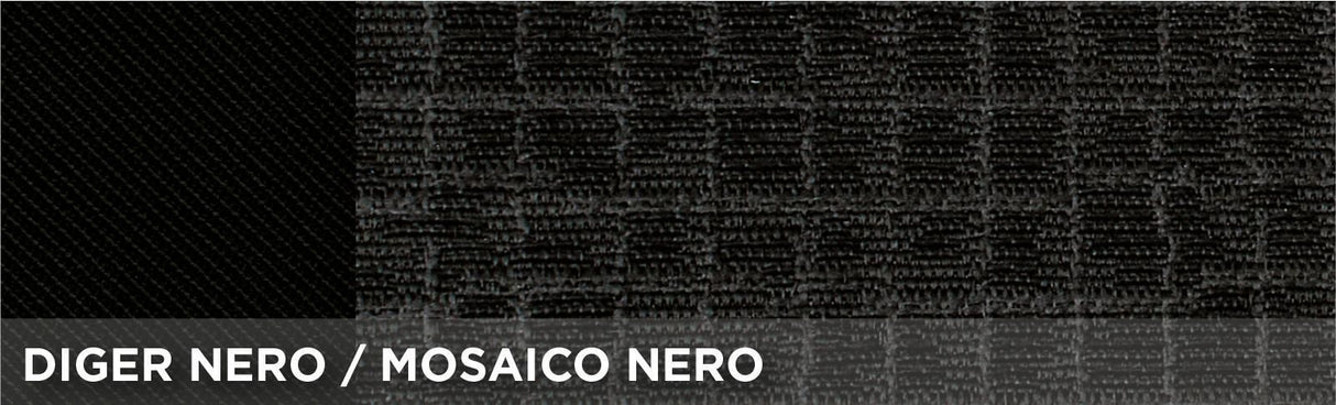 Cora Custom Front Seat Covers Fiat 500X-500L Black Mosaic Cotton Blend Fabric