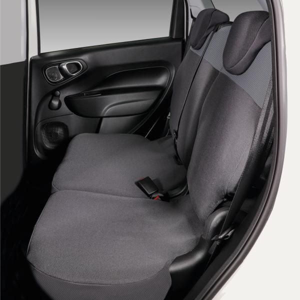 Cora Serie completa coprisedili personalizzati Fiat 500L tessuto antracite/grigio piombo