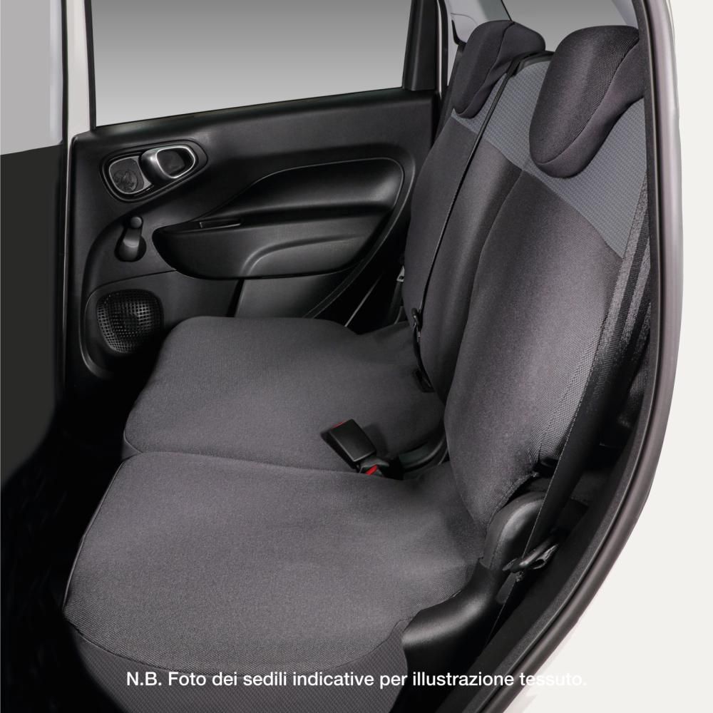 Cora Juego completo de fundas de asientos personalizadas para Fiat 500X en tejido antracita/gris plomo