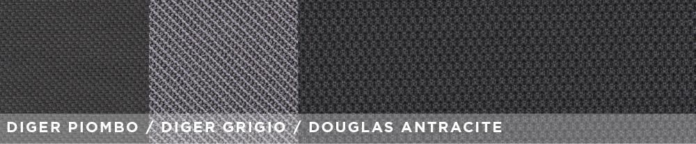 Cora Serie completa coprisedili personalizzati Fiat 500X tessuto antracite/grigio piombo