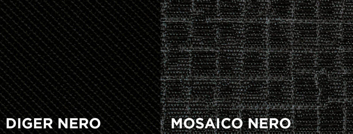 Cora Coprisedili anteriori personalizzati Fiat 600 23> tess. misto cotone nero/mosaico nero