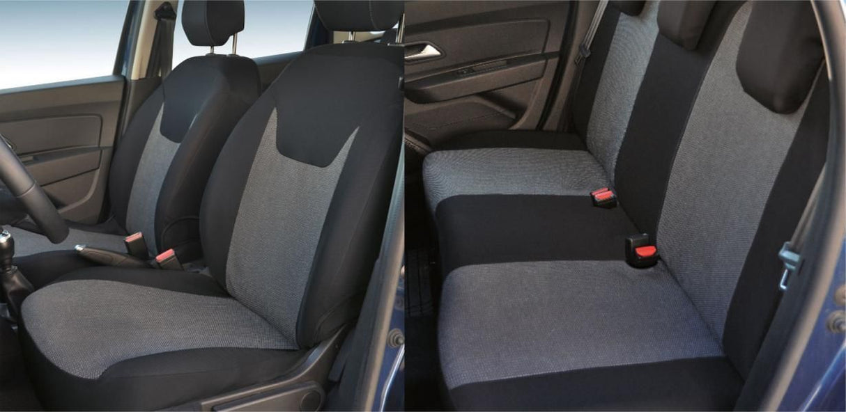 Cora Komplettes Set personalisierter Sitzbezüge für DACIA Duster 10>, Tausend-Punkt-Gewebe