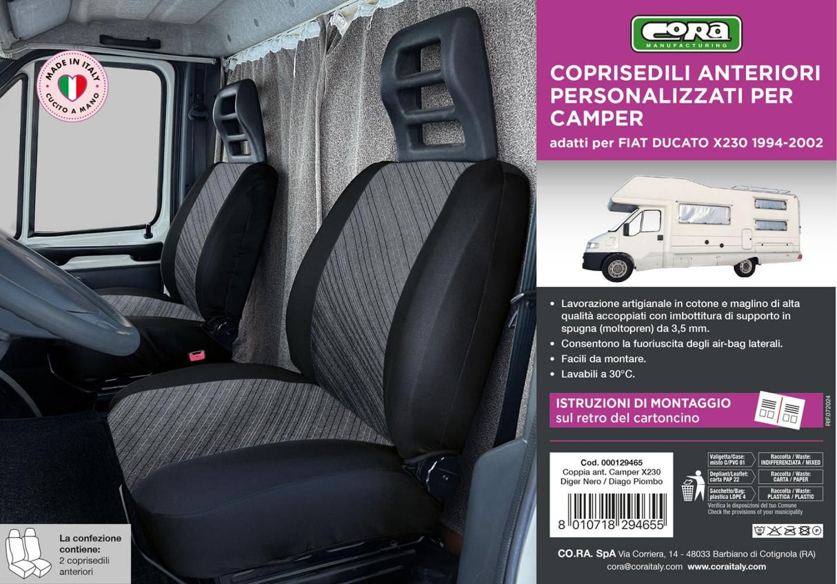 Cora coppia anteriore Ducato-Camper X230 (1994-2002) Diago Piombo