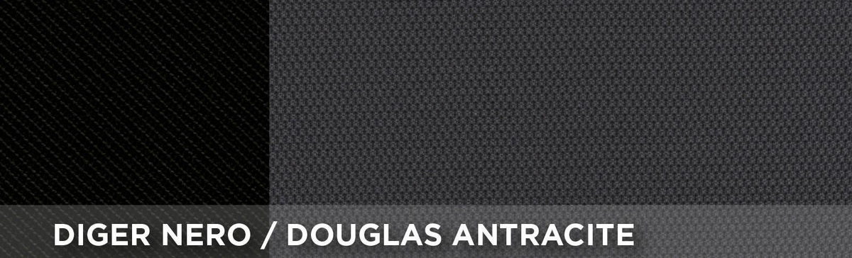 Fundas de asientos delanteros Cora Sporty, talla única, tejido negro/antracita