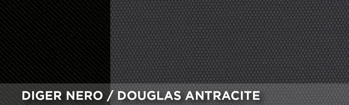 Cora Sporty Vordersitzbezüge, Einheitsgröße, schwarz/anthrazitfarbener Stoff