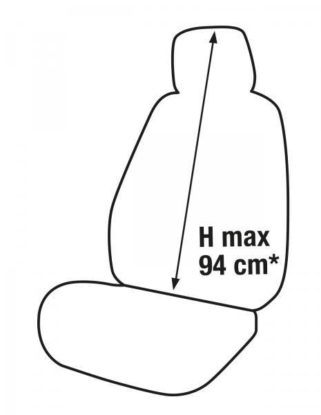 Cora Coprisedili anteriori Sporty tg. unica tess. nero/antracite