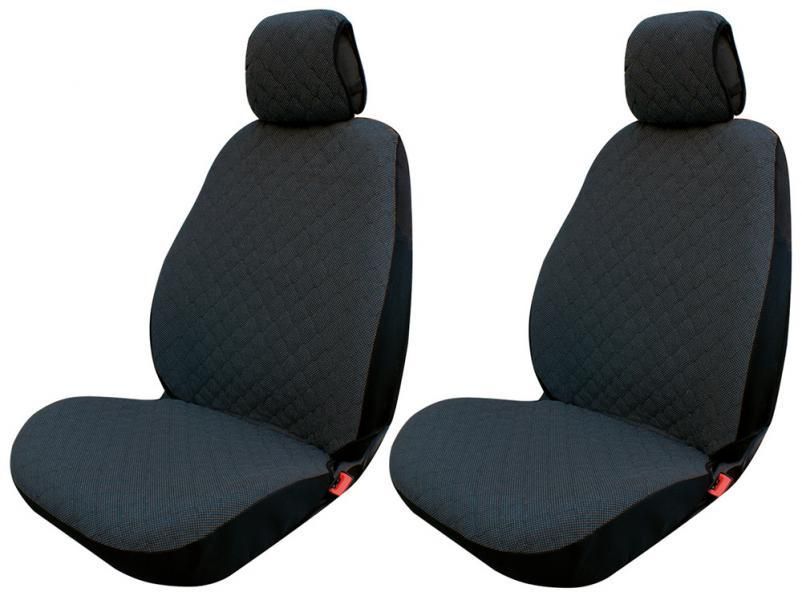 Cora Coprisedili anteriori Espresso Restyle tg. speciale tessuto misto cotone trapuntato avio/nero