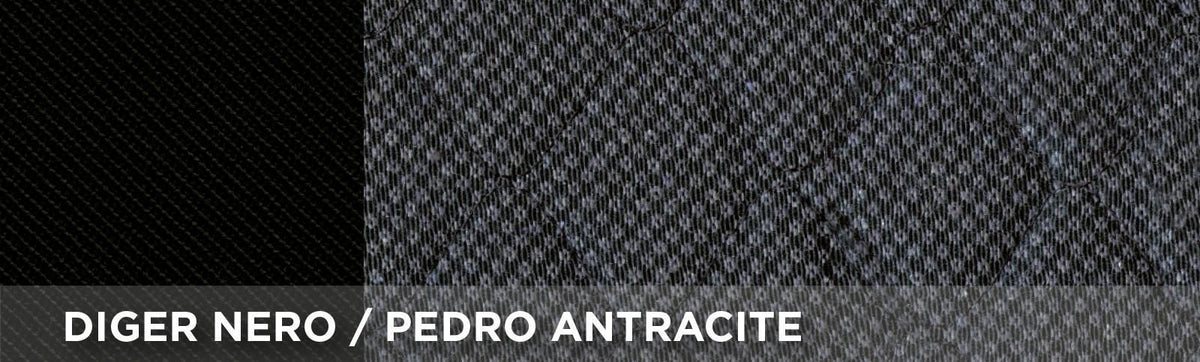 Cora Coprisedili anteriori Espresso Restyle tg. speciale tessuto misto cotone trapuntato antracite/nero