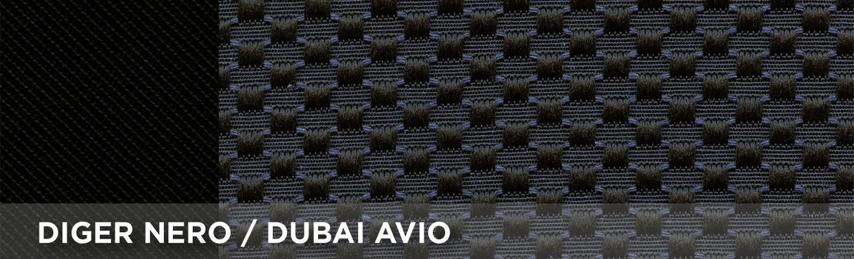 Cora Coprisedili anteriori Fast&Smart tg. media tessuto misto cotone avio/nero