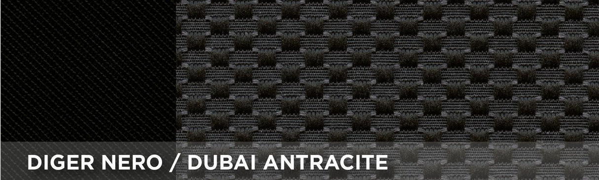 Cora Coprisedili anteriori Fast&Smart tg. media tessuto misto cotone antracite/nero