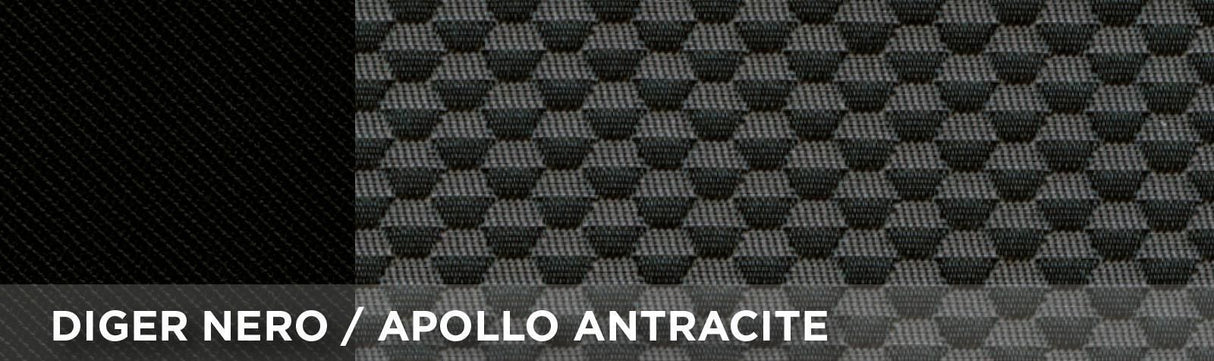 Cora Coprisedili anteriori Fast&Smart tg. grande tessuto misto cotone antracite/nero