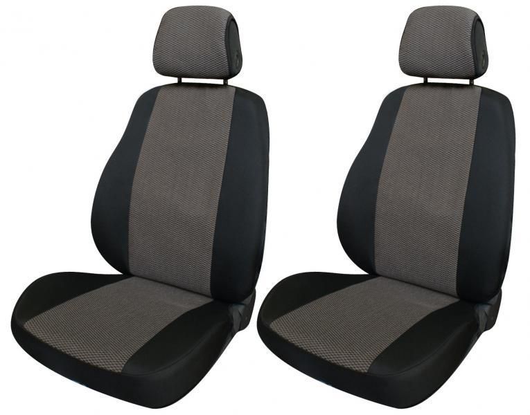 Cora Serie completa de fundas de asiento Fast&Smart, tamaño grande, tejido mezcla de algodón negro/antracita