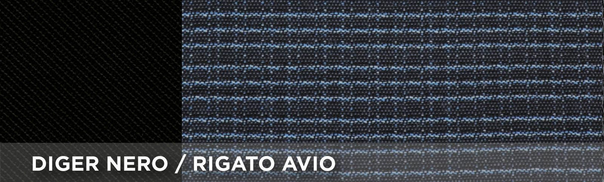 Cora Centauro front seat covers, universal size, air force blue striped cotton blend fabric