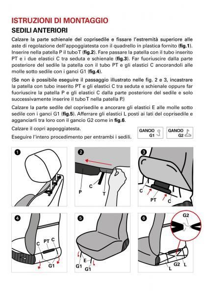 Cora Coprisedili anteriori Centauro tg. universale tessuto misto cotone rigato nero