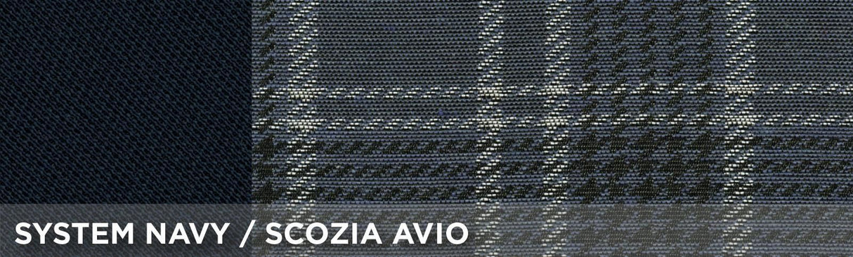 Fundas de asiento delantero Cora Fast&Smart, tamaño mediano, tela de mezcla de algodón azul marino/azul fuerza aérea