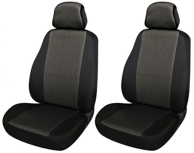 Cora Serie completa coprisedili Fast&Smart tg. speciale tessuto misto cotone antracite/nero