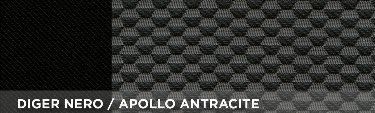 Cora Serie completa coprisedili Fast&Smart tg. speciale tess. misto cotone nero/