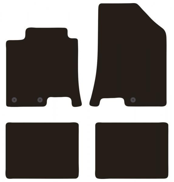 Cora Tailor Fußmatten für HYUNDAI i40 4-Sitzer und SW 11>15, 15>