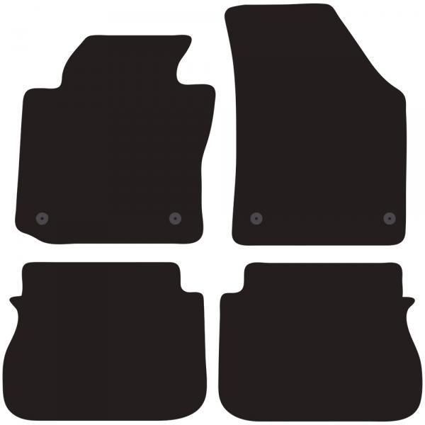 Cora Tailor Fußmatten für Volkswagen Caddy 5p (04–15) und Touran (03–15)