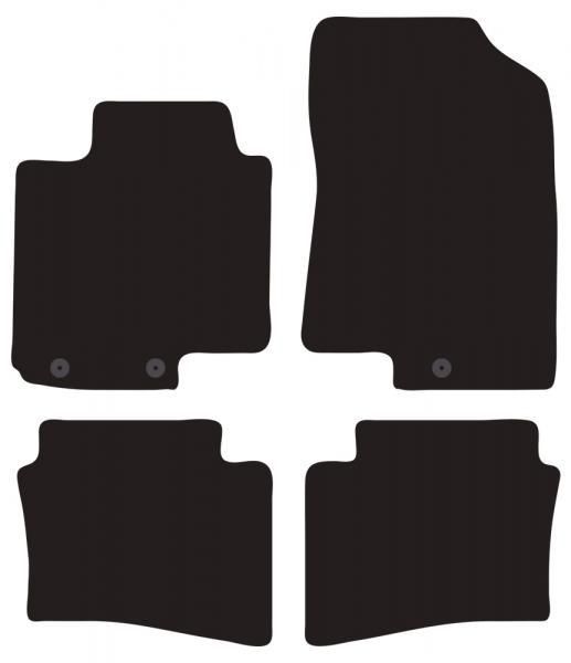Cora Tailor Fußmatten für HYUNDAI i20 3-Sitzer Coupé 15> / 5-Sitzer 14>20 / 5-Sitzer Active 16>