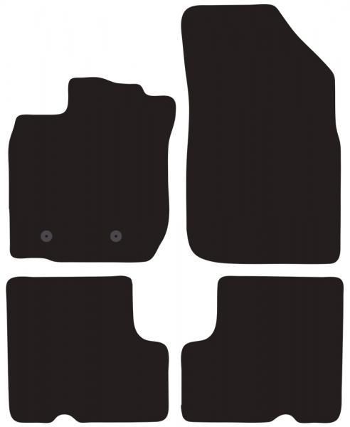Cora Tailor Fußmatten für DACIA Duster 4x4 (2010–2013) und 2x4/4x4 (2013–2018)