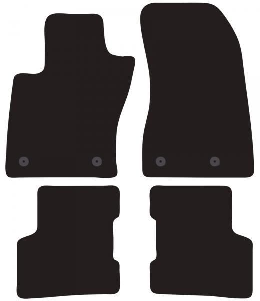 Alfombras Cora Tailor JEEP Renegade 14>18 (distancia de punto fijo en el lado del pasajero = 18 cm)