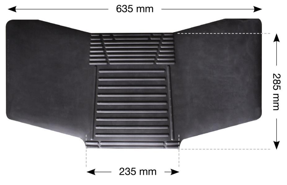 Cora Tappeto gomma universale copri tunnel Uni Rear Middle