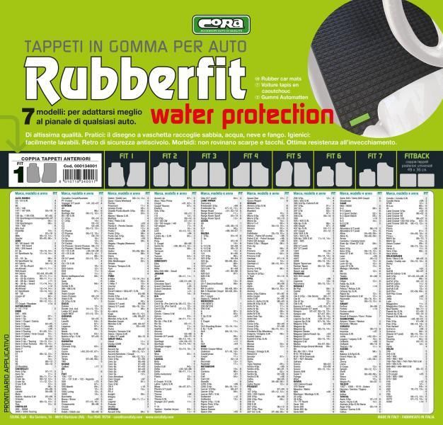 Cora Tappeti gomma anteriori Rubberfit FIT1