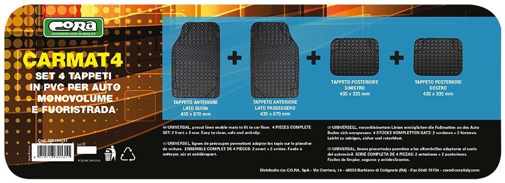 Cora Set 4 tappeti pvc Carmat4