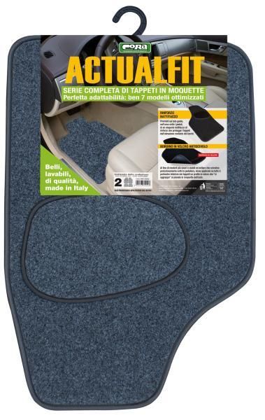 Cora Set de 4 alfombras grises Actualfit modelo 1