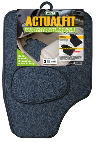 Cora Juego de 4 alfombras grises Actualfit modelo 2