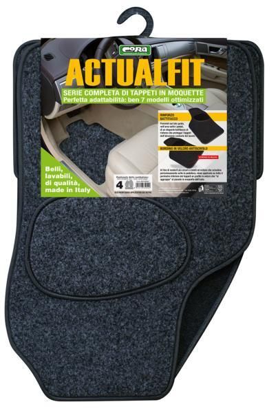 Cora Juego de 4 alfombras grises Actualfit, modelo 4