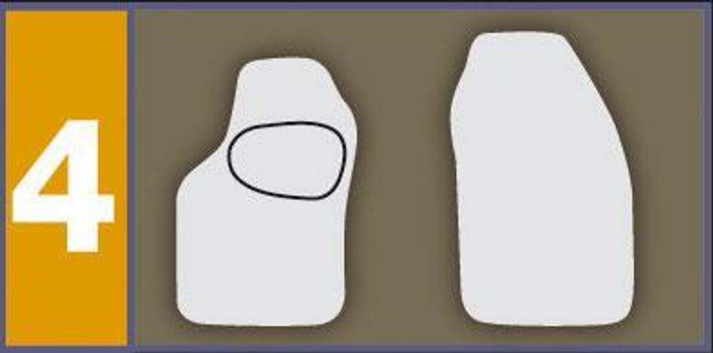 Cora Set 4 tappeti moquette Actualfit nero modello 4