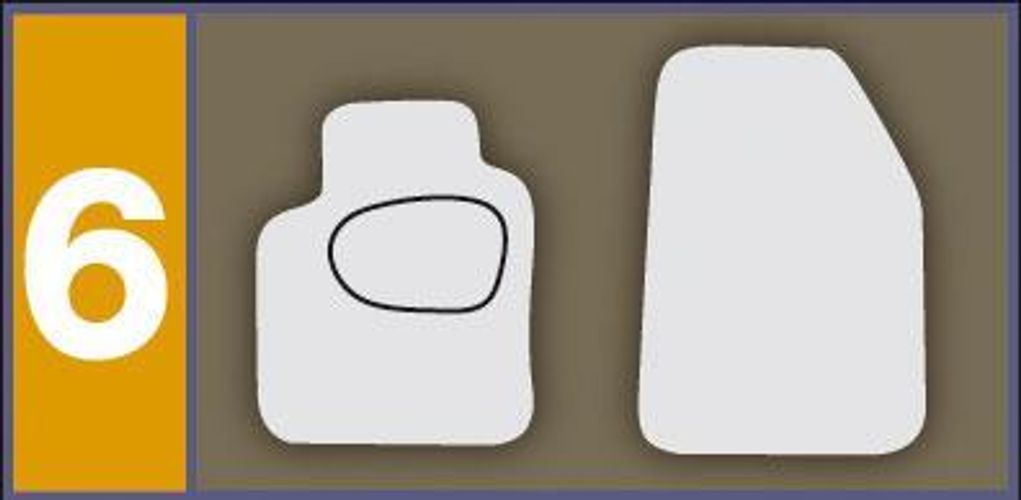 Cora Set 4 tappeti moquette Actualfit nero modello 6