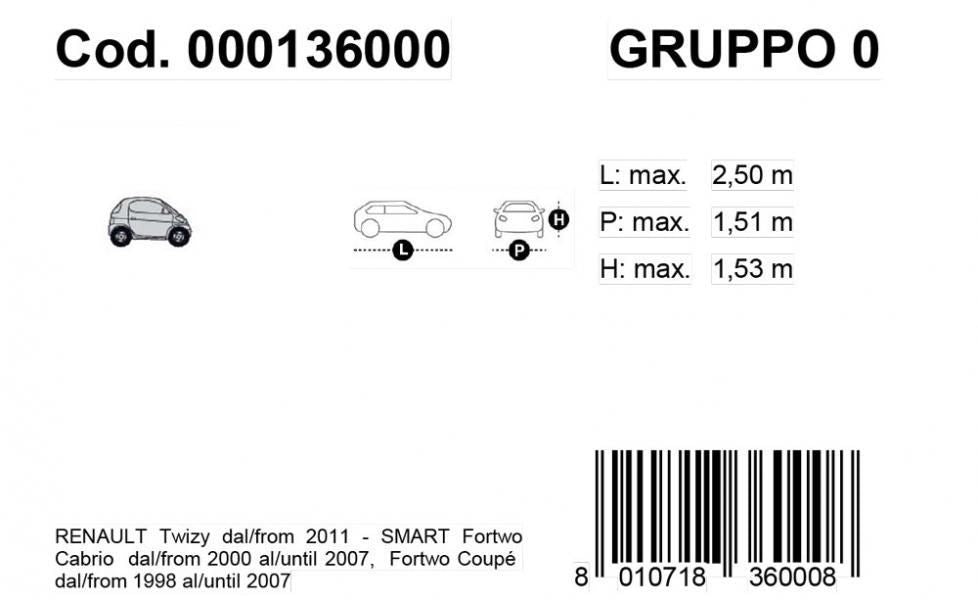 Cora Copriauto Gabardine Car modello 0
