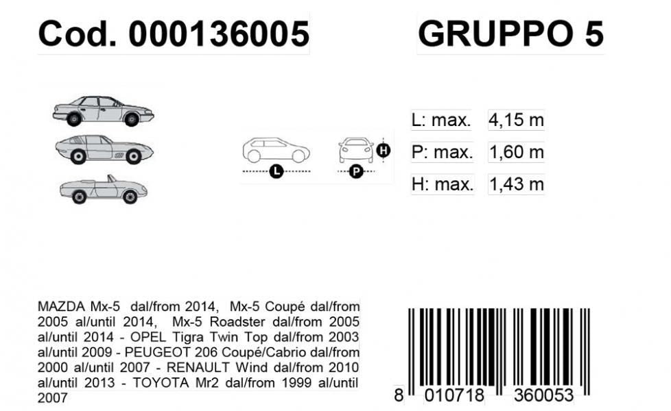 Cora Copriauto Gabardine Car modello 5