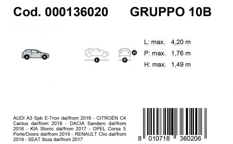 Cora Copriauto Gabardine Car modello 10/B