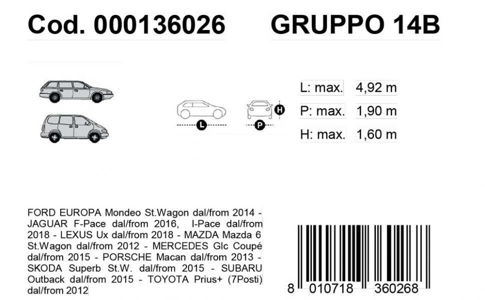 Cora Copriauto Gabardine Car modello 14/B