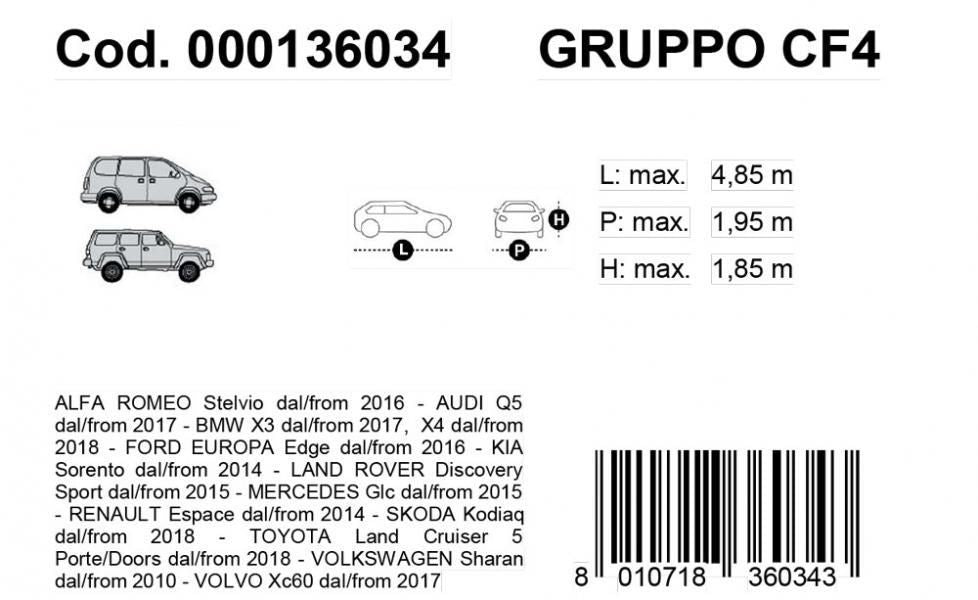 Cora Copriauto Gabardine Car modello VAN 4