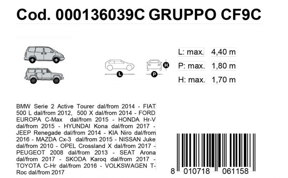 Funda para coche Cora Gabardine Modelo VAN 9C