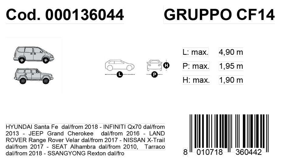 Cora Copriauto Gabardine Car modello VAN 14