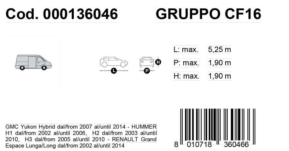 Cora Copriauto Gabardine Car modello VAN 16