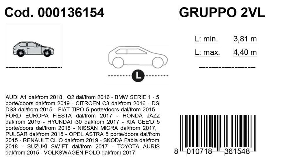 Cora Mezzo copriauto Demicover modello 2VL