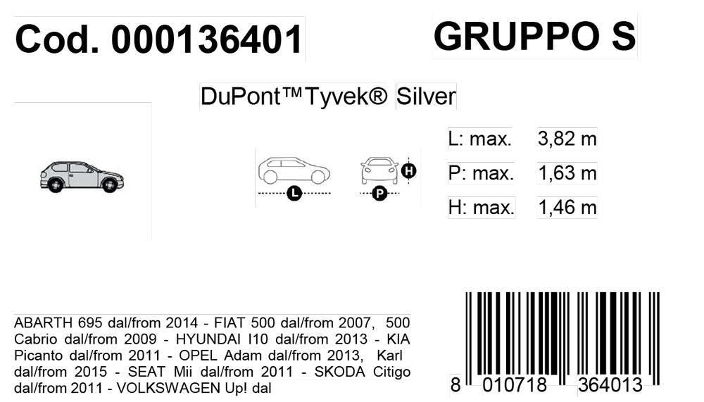 Cora Copriauto Topcover Silver modello S