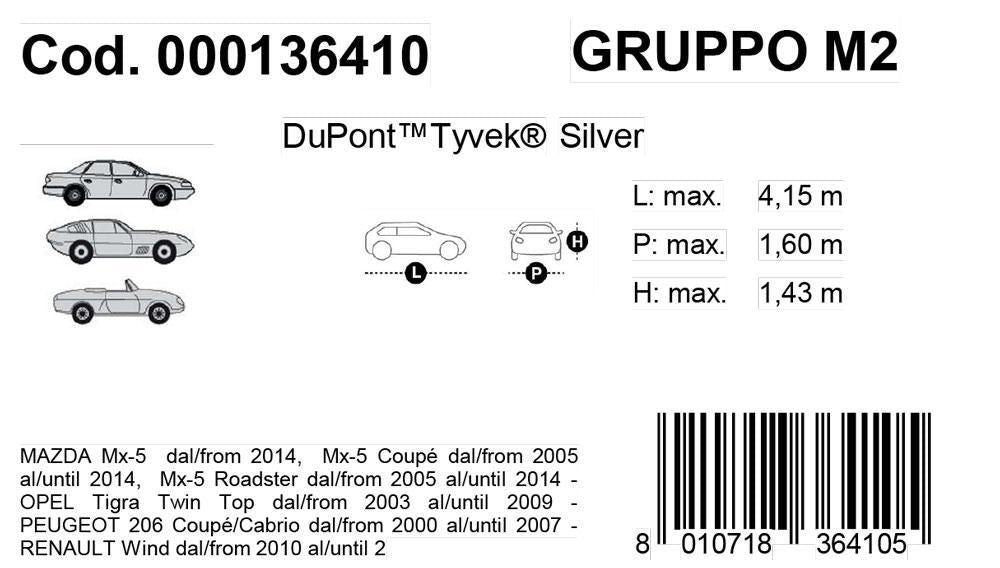 Cora Copriauto Topcover Silver modello M2