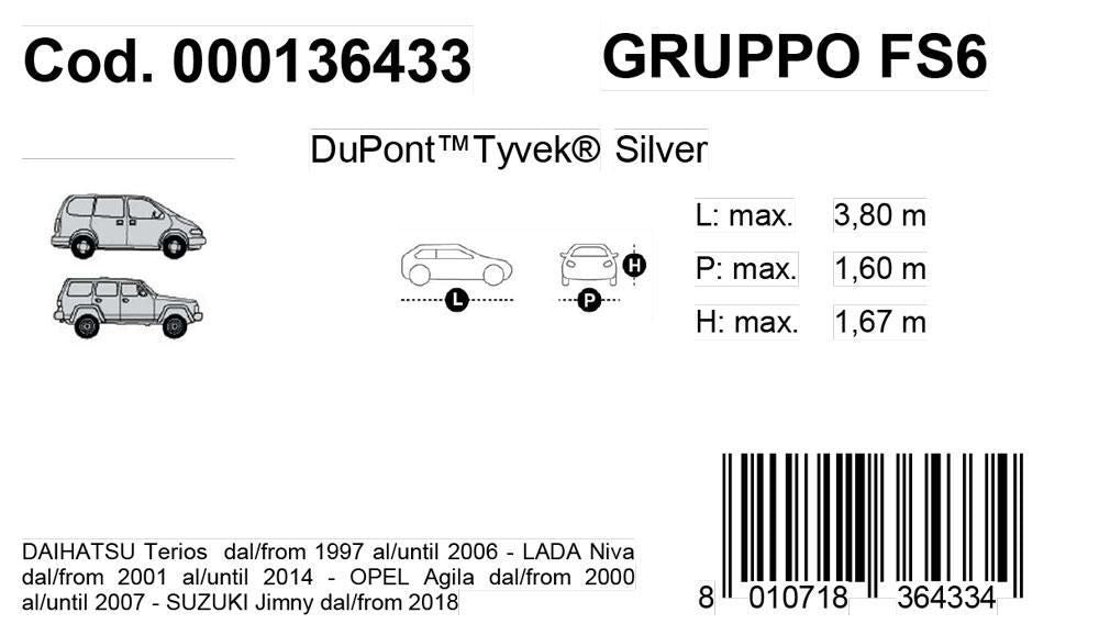 Cora Copriauto Topcover Silver modello FS6