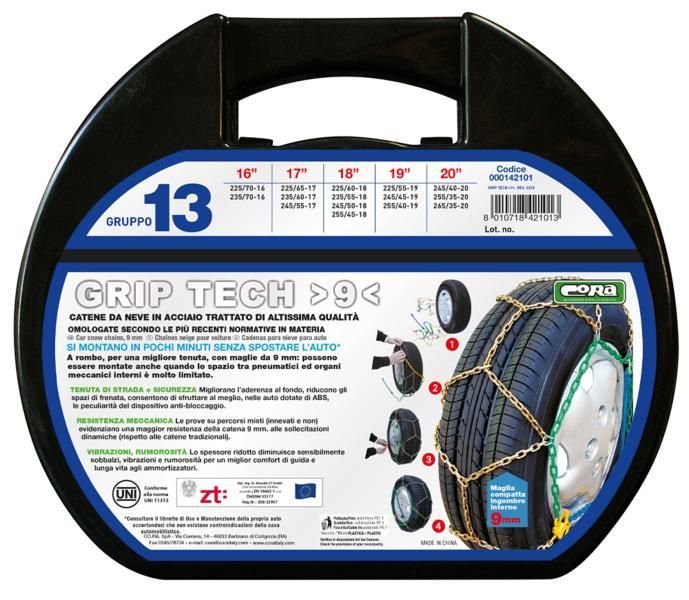 Cora Catene neve Grip Tech 9 mm gruppo 13