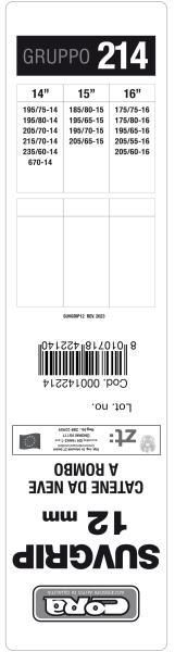 Cora Suv-Grip 12 mm Schneeketten Gruppe 214