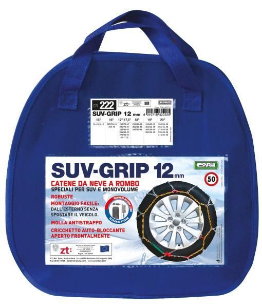 Cadenas de nieve Cora Suv-Grip de 12 mm, grupo 222