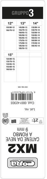 Cora Catene neve automatiche MX2 9 mm gruppo 3